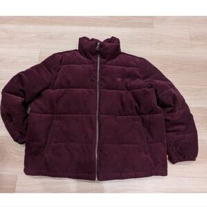 Levi's - Women's Corduroy Puffer Jacket Cranberry Size XXL